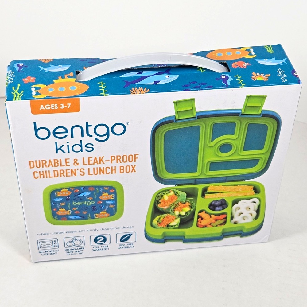 Bentgo Kids Leakproof Lunch Box 5-Compartment BPA-Free Snap Lid Underwater